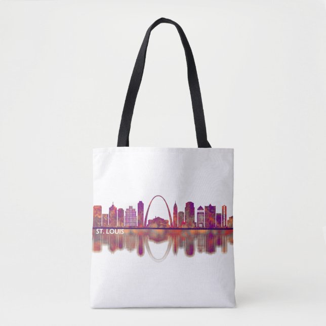 Bolsa Tote Rua Louis Missouri Skyline (Frente)