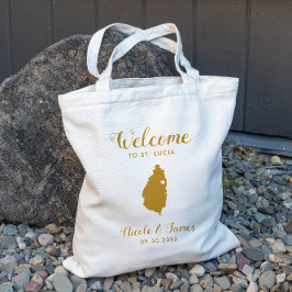 Bolsa Tote Rua. Lucia Map Casamento Bem-Vindo Tote Bag, Doura