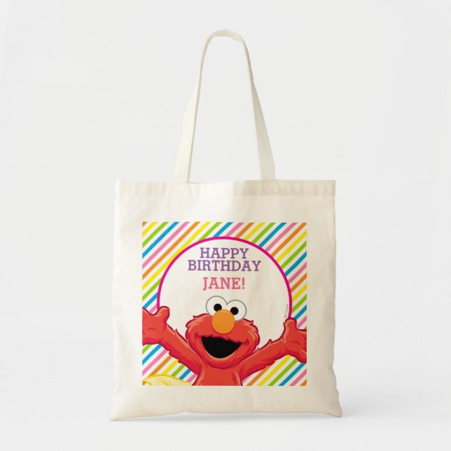Bolsa Tote Rua Sésamo | Aniversário da Elmo Girl (Frente)