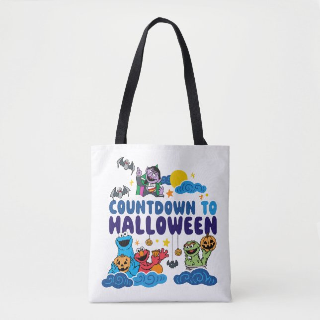 Bolsa Tote Rua Sésamo | Contagem para o Halloween (Frente)