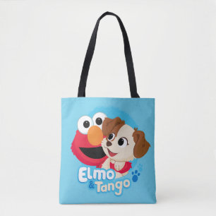 Bolsa Tote Rua Sésamo   Crachá Elmo & Tango