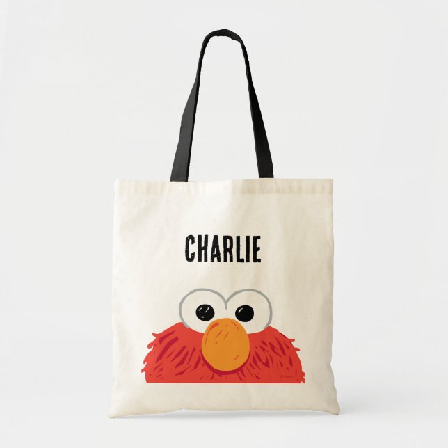 Bolsa Tote Rua Sésamo | Elmo Grande Personalizado (Frente)