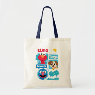 Bolsa Tote Rua Sésamo Elmo, Tango e Grover Park Graphic