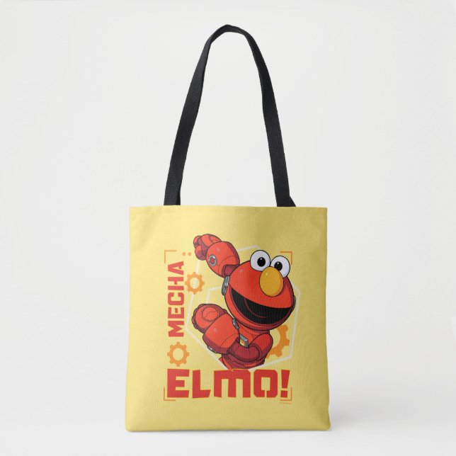 Bolsa Tote Rua Sésamo | Mecha Builders Elmo Design (Frente)