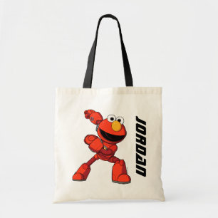 Bolsa Tote Rua Sésamo   Mecha Construtor Elmo Adicionar Seu N