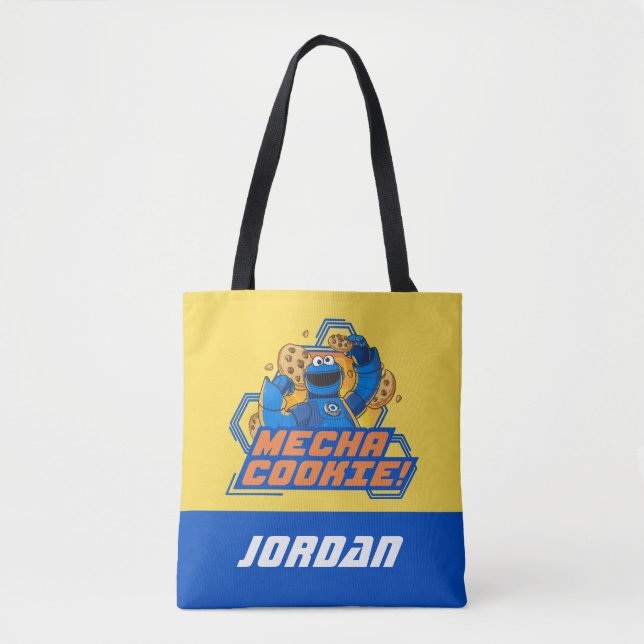 Bolsa Tote Rua Sésamo | Monstro do Biscoito | Adicionar nome (Frente)