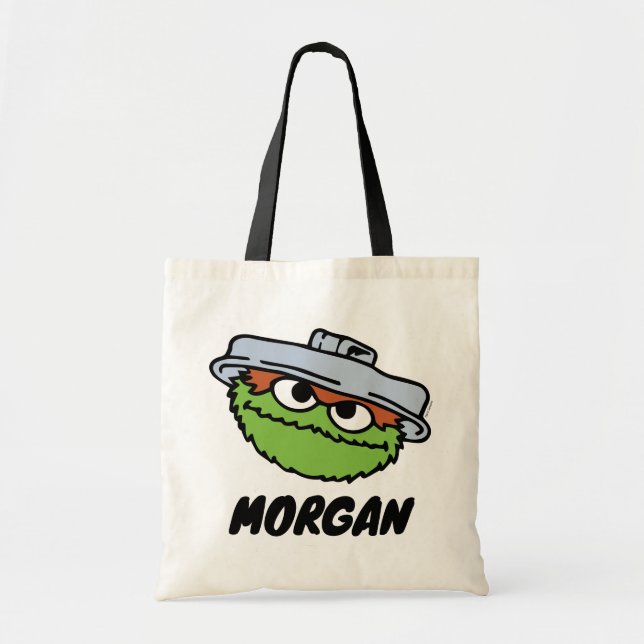 Bolsa Tote Rua Sésamo | Oscar the Grouch | Adicione seu nome (Frente)