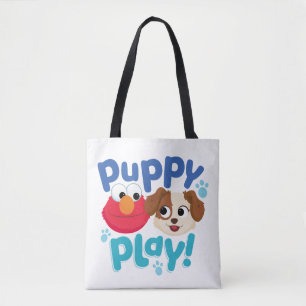 Bolsa Tote Rua Sésamo   Puppy Play Elmo & Tango