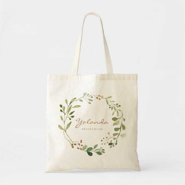 Bolsa Tote Rua Verde Bridesmaid Personalizada (Frente)