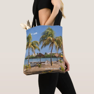 Bolsa Tote Ruas. Croix Virgin Islands Beach Palm Tree