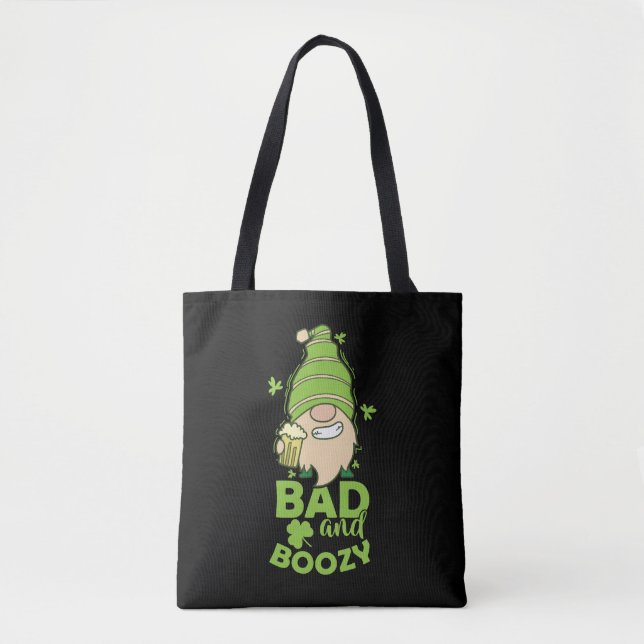 Bolsa Tote Ruas más e boozinhas. Dia dos Patricks (Frente)