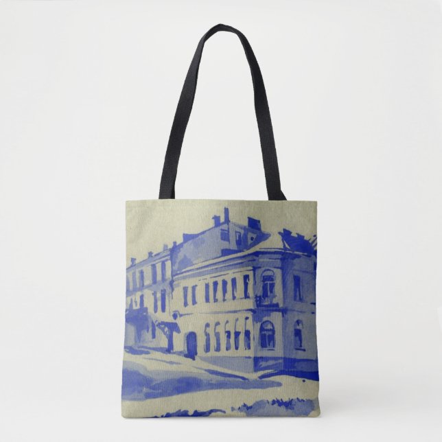 Bolsa Tote Ruas pequenas na cidade velha (Frente)