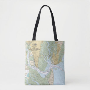 Bolsa Tote Ruas Simons Sound Brunswick Harbour e Turtle River