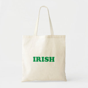 Bolsa Tote Ruas verdes irlandesas de tipografia moderna. Dia