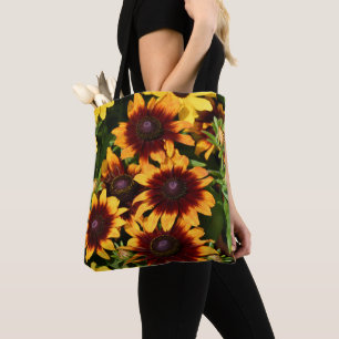 Bolsa Tote Rubeckias Amarelo e Bronze Floral