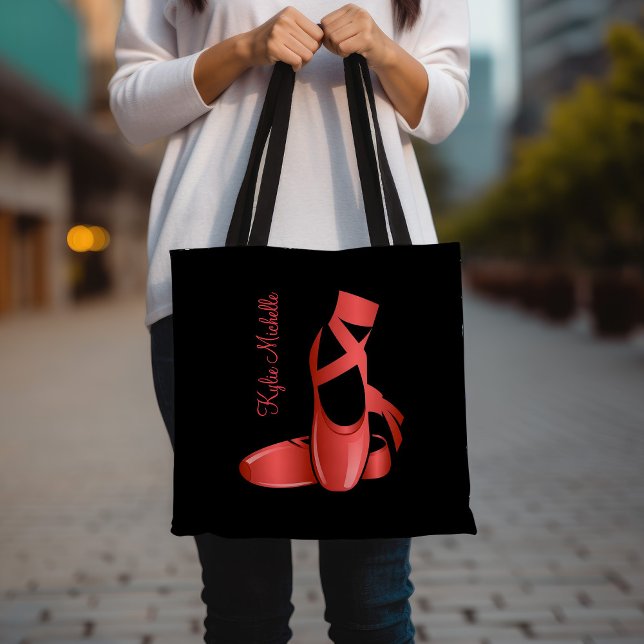Bolsa Tote Ruby Red Balé Slippers w Name Dance (Criador carregado)