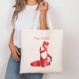 Bolsa Tote Ruby Red Balé Slippers w Name Dance
