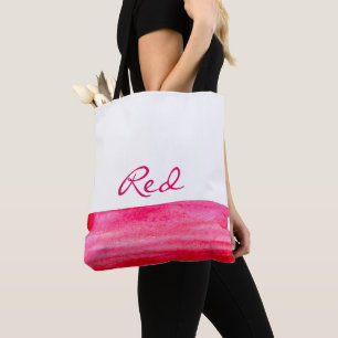 Bolsa Tote Ruby Red Watercolor minimalista