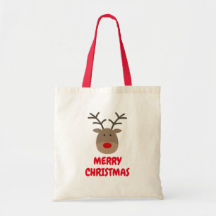 Bolsa Tote Rudolph feito sob encomenda a sacola do Natal da