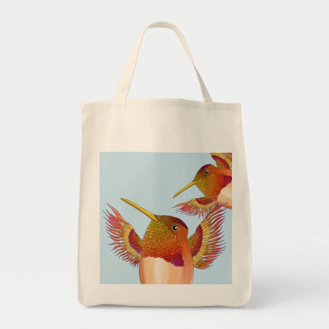 Bolsa Tote Rufous Hummingbird em um Saco de Tote (Frente)