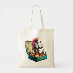Bolsa Tote Ruidosas Vibrações de Rock de Sardinha Punk Arte d
