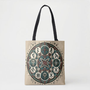 Bolsa Tote Runas Místicas Nórdicas: Uma Saga de Símbolos Anti
