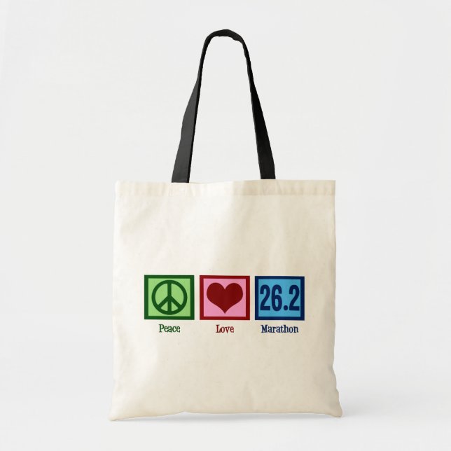 Bolsa Tote Runner da Maratona Peace Love 26.2 (Frente)