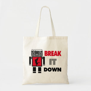 Bolsa Tote Ruptura do robô de Boombox do menino de B ele par