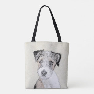 Bolsa Tote Russell Terrier Rough Painting - Arte Original de