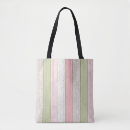 Bolsa Tote Russo Sage Verde e Floral Cor-de-Algodão Rosa
