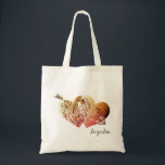 Bolsa Tote Rust "Ter um Feliz dia de os namorados" Corações e<br><div class="desc">Eu queria dizer de forma artística "Tenham um feliz dia de os namorados" em produtos e eu pensei que esta mão escrita,  cor-de-rosa laranja gradiente e cinza com meus corações e setas,  fizesse um design interessante nessas bolsas,  para um Namorados único e divertido!</div>