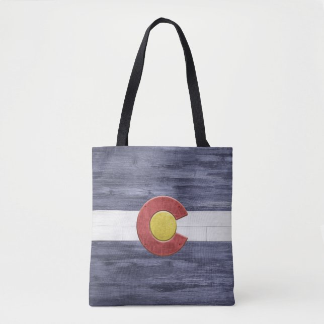 Bolsa Tote Rustic Colorado Flag (Frente)