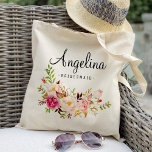 Bolsa Tote Rustic Floral Bridesmaid Personalizada- 6<br><div class="desc">Confira mais de 100 estilos populares de sacos de tote de casamento da coleção "Bags de Tote de Casamento" do meu compro!</div>