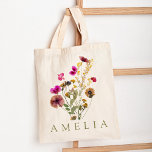 Bolsa Tote Rustic Wildflower Bridesmaid Name<br><div class="desc">Rustic Wildflower Bridesmaid Name Tote Bag Personalizado Sacos de Tote são perfeitos para você mesmo,  ou como presente! Estes são também o presente ou oferta de proposta da noiva perfeita.</div>