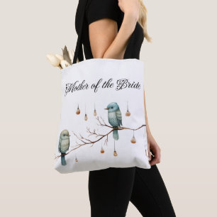 Bolsa Tote Rustic Woodland Love Birds Casamento Romântico