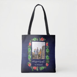 Bolsa Tote Rustic Woodland Whimsical Mushrooms Christmas
