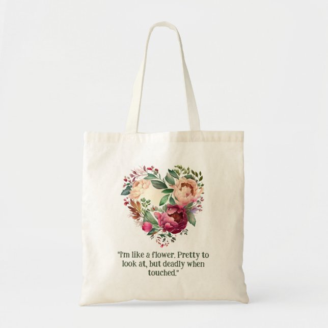 Bolsa Tote Rustic Wreath Tote Bag for Nature Lover Peonies (Frente)
