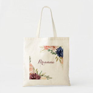 Bolsa Tote Rústica deixa caligrafia, dama de cabras