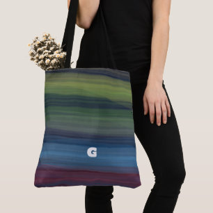 Bolsa Tote Rústico Elegante, Teal Multicolante