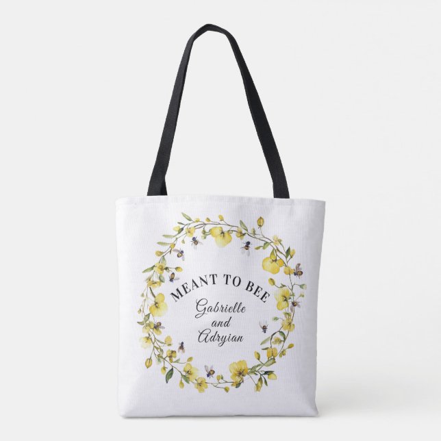 Bolsa Tote Rústico Feito para Abelha (Verso)