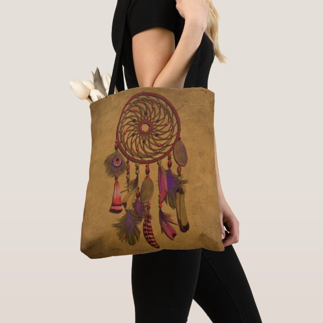 Bolsa Tote Rusty Grunge | Boho Dreamcatcher (Close Up)
