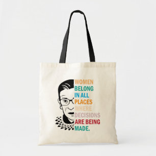 Bolsa Tote Ruth Bader Ginsburg, as mulheres pertencem a todos