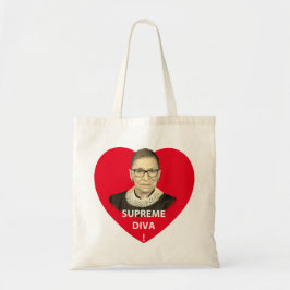Bolsa Tote Ruth Bader Ginsburg Diva Vermelhos Inclinados