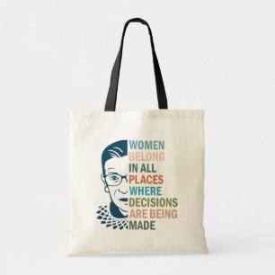 Bolsa Tote Ruth Bader Ginsburg, mulheres em todos os lugares