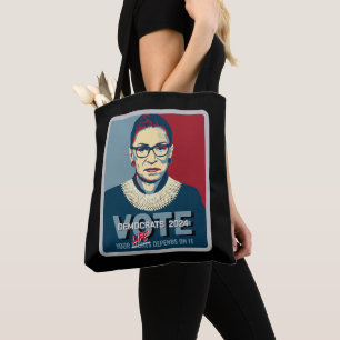 Bolsa Tote Ruth Bader Ginsburg Pro-Choice Votação: 2024 Mulhe
