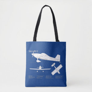 Bolsa Tote RV-3 de Van - Planos de Impressão de Avião ABD