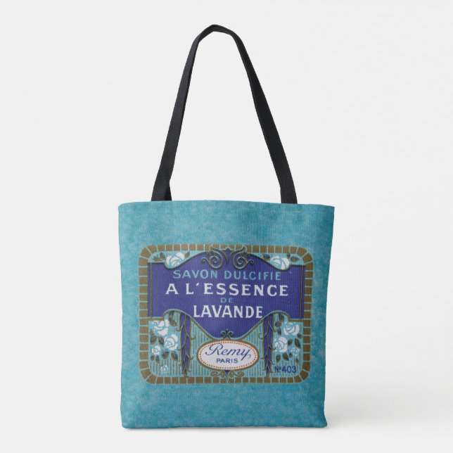 Bolsa Tote Sabão antigo da lavanda francesa (Verso)