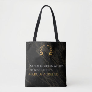 Bolsa Tote Sabedoria de Marcus Aurelius: Ações falam alto