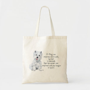 Bolsa Tote Sabedoria do Westie - Cauda ou Língua Balançando?
