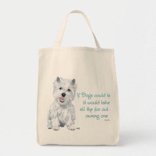 Bolsa Tote Sabedoria do Westie - Se os Cães Pudessem Falar